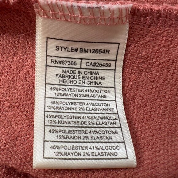 BB Dakota Women’s Open Front Blazer Cardigan Jacket Pink Textured Knit Pockets - Picture 8 of 10